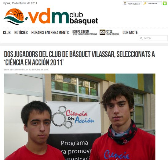 captura pantalla web basquet vilassar